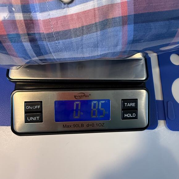 Johnnie-O Hangin' Out Plaid Button Down Shirt Blue Red Large Preppy Surf - Picture 10 of 10